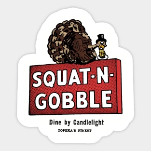 Squat n Gobble 1961 Sticker